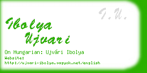 ibolya ujvari business card