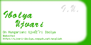 ibolya ujvari business card